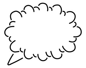 シンプルな吹き出し　雲形