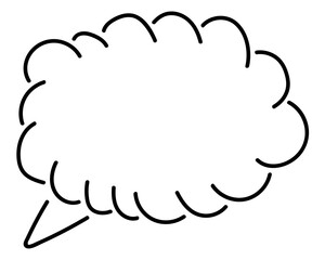 シンプルな吹き出し　雲形