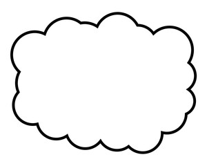 シンプルな吹き出し　雲形
