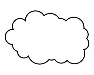 シンプルな吹き出し　雲形