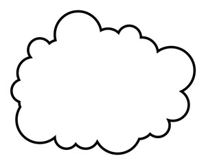 シンプルな吹き出し　雲形