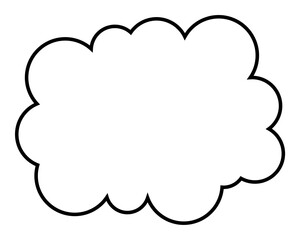 シンプルな吹き出し　雲形