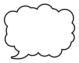 シンプルな吹き出し　雲形