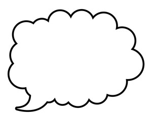 シンプルな吹き出し　雲形