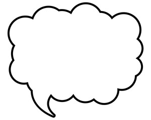 シンプルな吹き出し　雲形