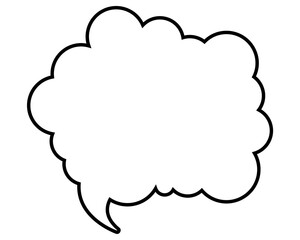 シンプルな吹き出し　雲形