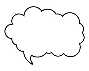 シンプルな吹き出し　雲形