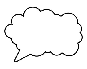 シンプルな吹き出し　雲形