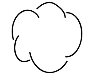 シンプルな吹き出し　雲形