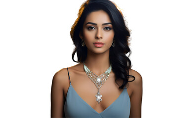 Young Woman with Glowing Skin and Natural Makeup Applying Facial Cream and Posing with Varied Expressions on White Background