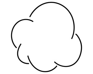 シンプルな吹き出し　雲形