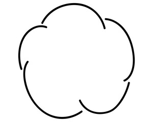 シンプルな吹き出し　雲形