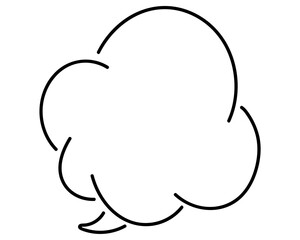 シンプルな吹き出し　雲形