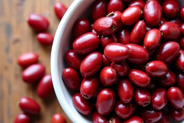 Close-up of Fresh Red Berries in a Bowl