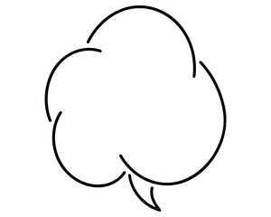 シンプルな吹き出し　雲形