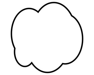 シンプルな吹き出し　雲形
