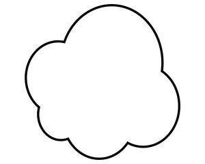 シンプルな吹き出し　雲形
