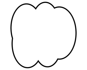 シンプルな吹き出し　雲形