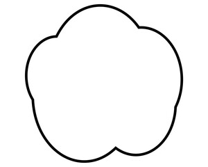 シンプルな吹き出し　雲形