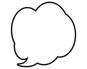 シンプルな吹き出し　雲形