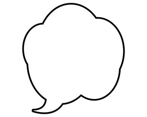 シンプルな吹き出し　雲形