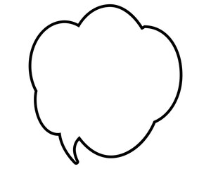 シンプルな吹き出し　雲形