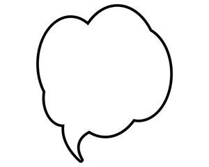 シンプルな吹き出し　雲形