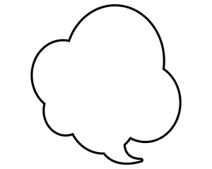 シンプルな吹き出し　雲形