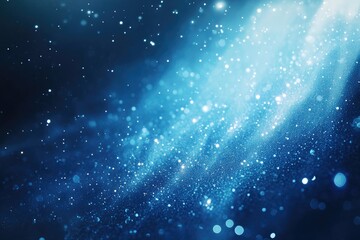 Abstract blue glitter background with light beam