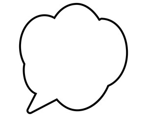 シンプルな吹き出し　雲形