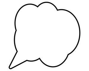 Fototapeta premium シンプルな吹き出し 雲形