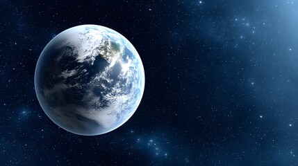 Obraz premium Serene blue planet Earth floating in the vast cosmic expanse
