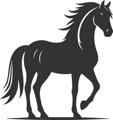 Animal drawing silhouette of a horse vector