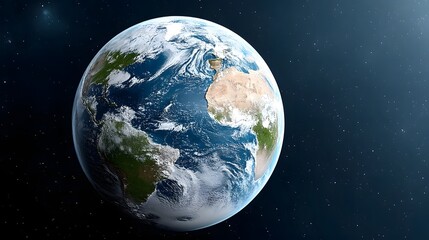 Obraz premium Majestic Earth floating in the vastness of space