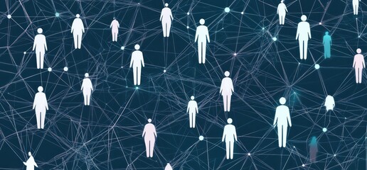 Global Network: Interconnected People in a Digital World