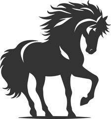 Animal drawing silhouette of a horse vector