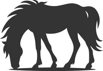 Fototapeta premium Animal drawing silhouette of a horse vector