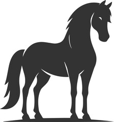 Animal drawing silhouette of a horse vector