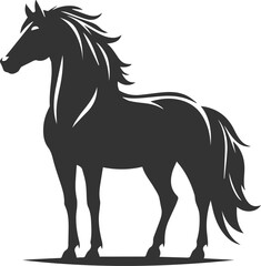Animal drawing silhouette of a horse vector
