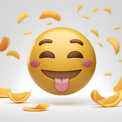 Fototapeta premium Emoticon tears of joy AI Generated Image