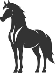 Animal drawing silhouette of a horse vector