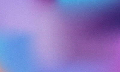 Pastel colored with White Gradient Blurred with Grainy Noise Texture background. Abstract pink, purple, blue, yellow, and teal colorful design.