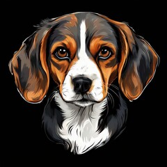 an AI Image Generator, Illustration of a Beagle Dog