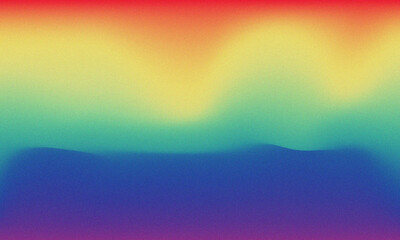Pastel colored with White Gradient Blurred with Grainy Noise Texture background. Abstract pink, purple, blue, yellow, and teal colorful design.