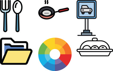 Combined Vector Design with CMYK Colors Grayscale and Helvetica Courier Fonts