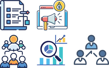 Combined Vector Design with Color Elements and Text Featuring Helvetica and Courier Fonts