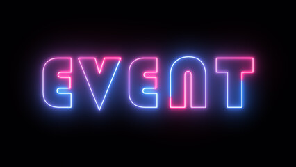neon event glow editable text effect illustration