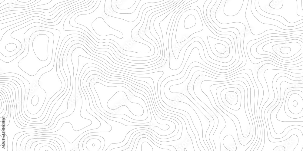 Poster white background with abstract topographic grey contour lines creating a seamless pattern design a p