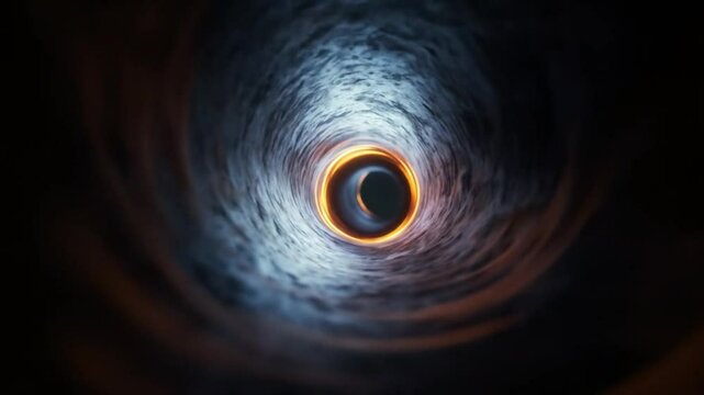 Swirling space tunnel with dark center