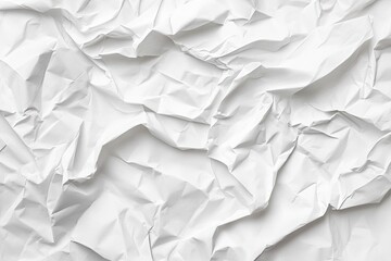 Fototapeta premium Crumpled white paper texture (4)
